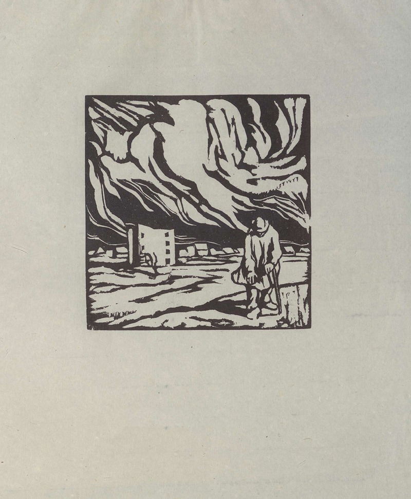 Emil Rudolf Weiss - Wanderer in einer Vorstadtlandschaft
