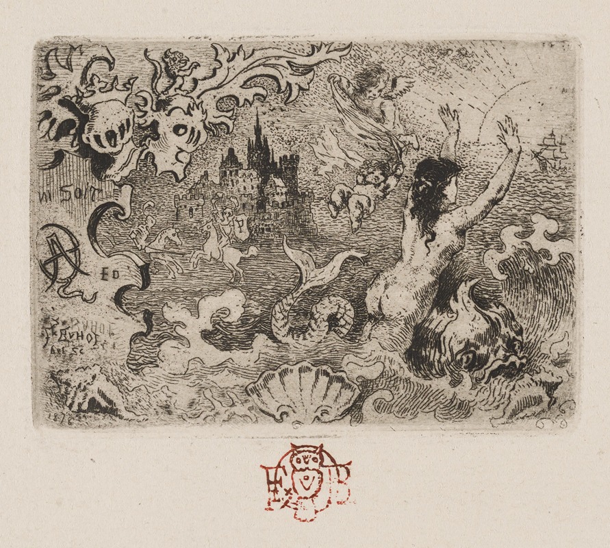 Félix Hilaire Buhot - The Devil in Love, by Cazotte, Second Vignette
