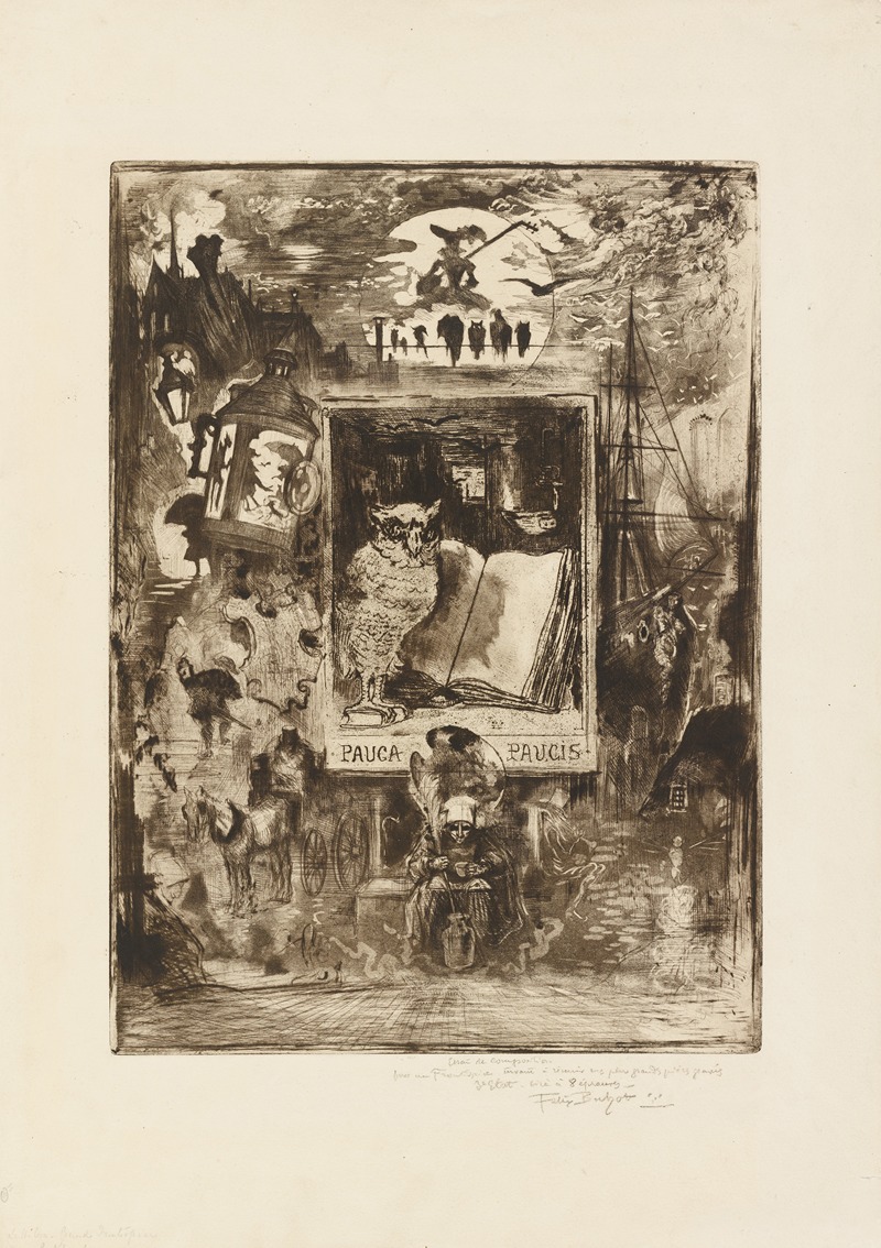Félix Hilaire Buhot - The Owl