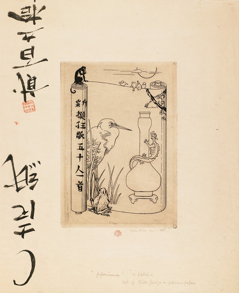 Félix Hilaire Buhot - Title Page for Japonisme