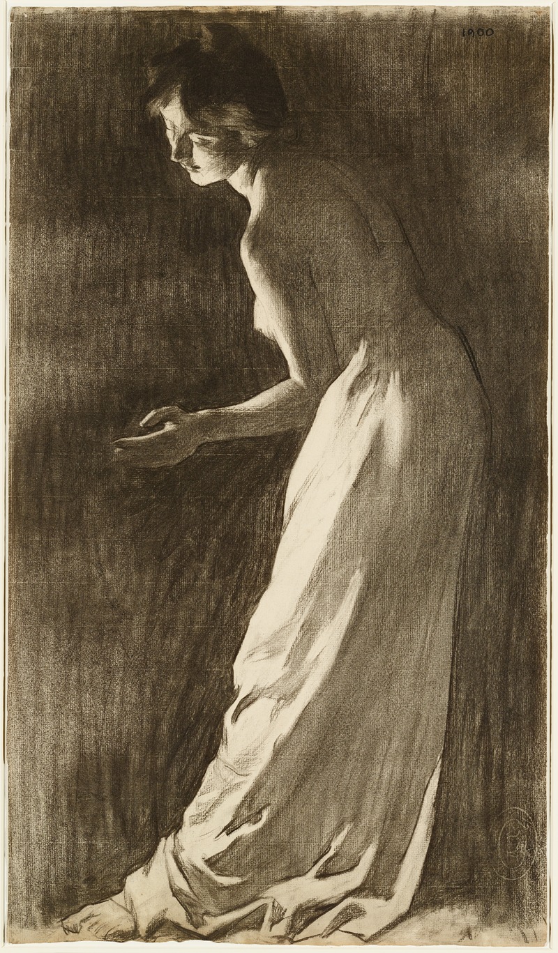 Georges Paul Leroux - Study for poster Exposition Universelle-Palais de l’Optique La Grande lunette de 1900