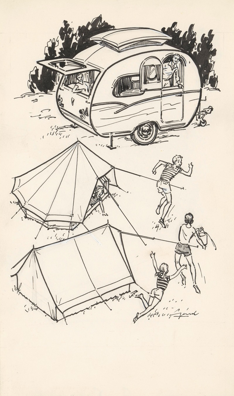 Gerard - Spelende kinderen op een camping