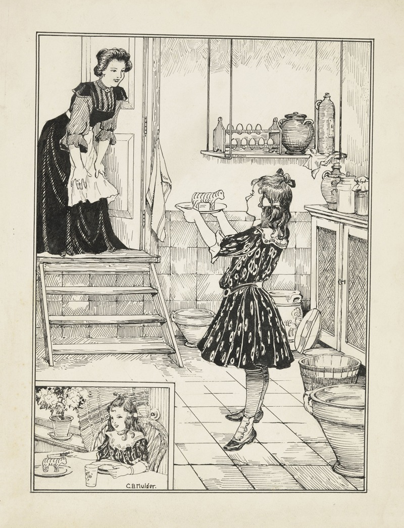 Gillis Bernhard Mulder - Meisje met een lam van boter
