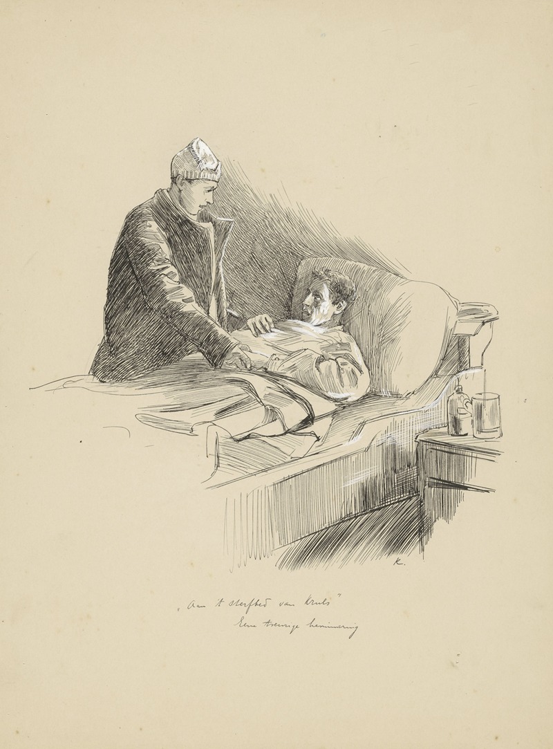 Heinrich M. Krabbé - Bezoeker bij een sterfbed