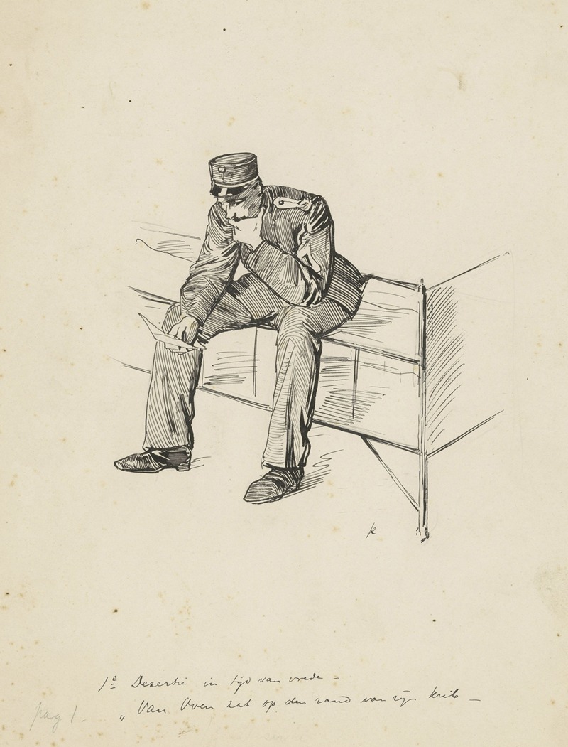Heinrich M. Krabbé - Soldaat leest een brief