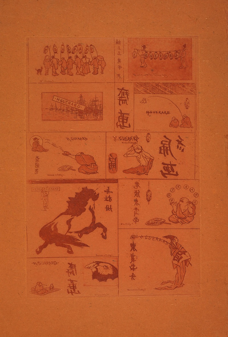 Henri-Charles Guérard - Dix petits sujets japonais