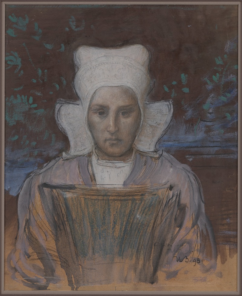 Hippolyte Dominique Berteaux - Breton Woman, Study for Mystical Brittany