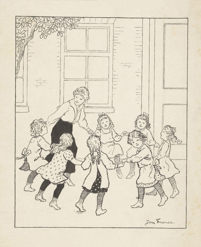 Jan Franse - In het rond dansende meisjes