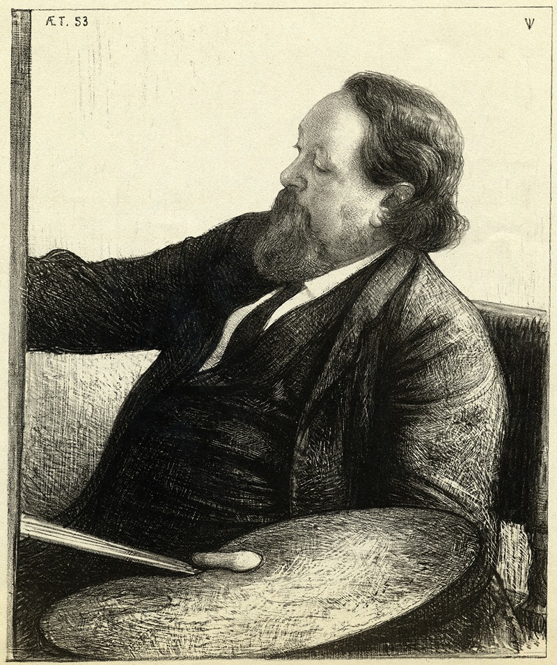 Jan Veth - Portret van Willem Maris, aan zijn schildersezel