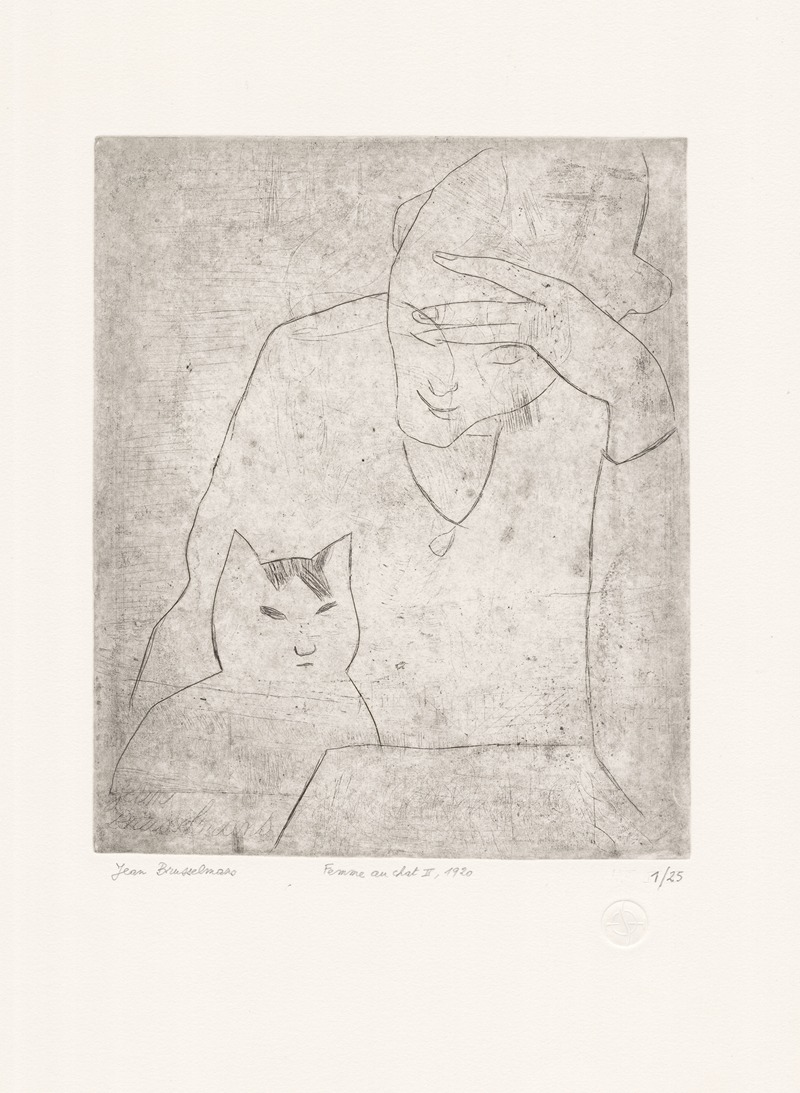 Jean Brusselmans - Woman with cat II