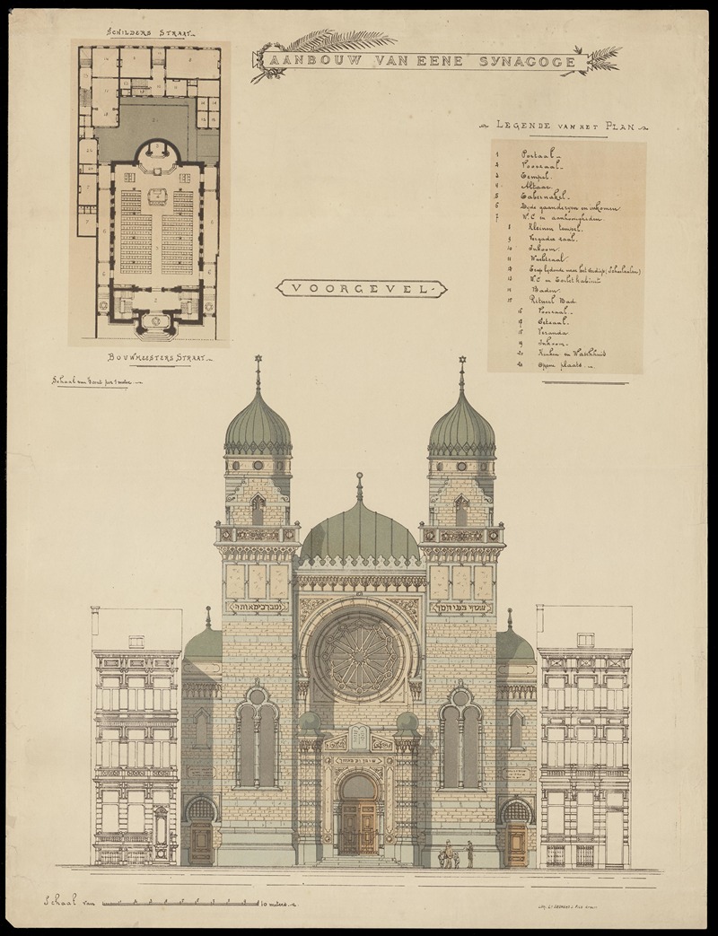 L. Seghers & Fils - Aanbouw van eene synagoge