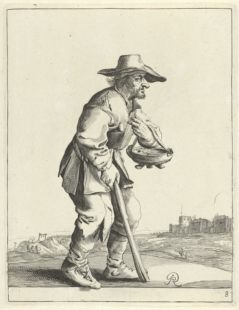 Pieter Jansz. Quast - Bedelaar met een pot met smeulende kolen