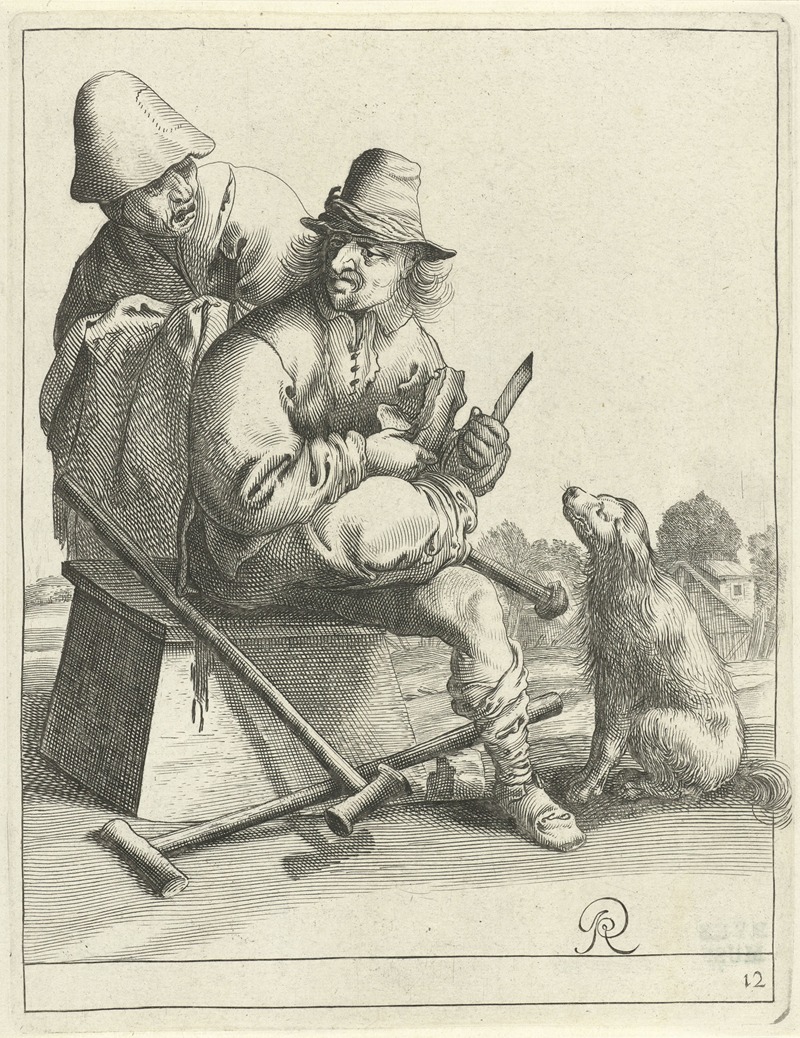 Pieter Jansz. Quast - Twee bedelaars en een hond