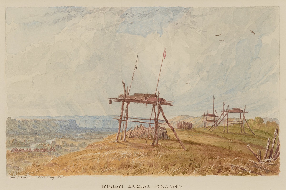 Seth Eastman - Indian Burial Ground