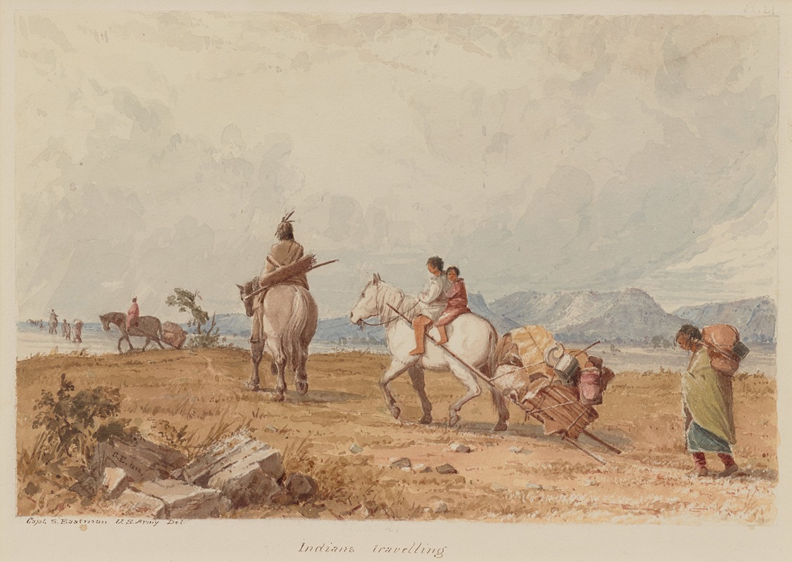 Seth Eastman - Indians Travelling