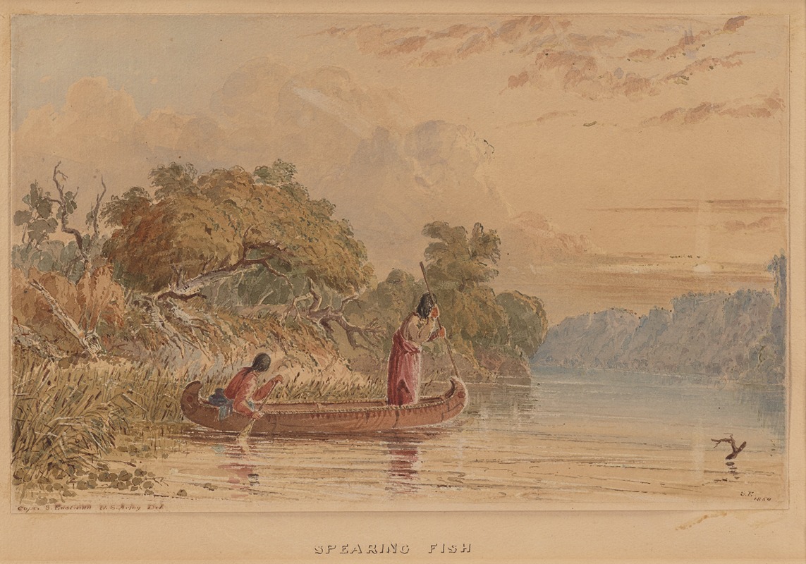 Seth Eastman - Spearing Fish