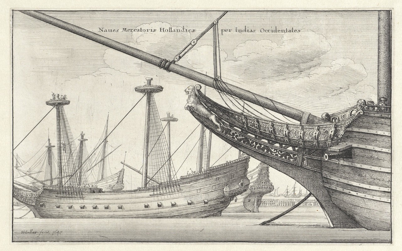 Wenceslaus Hollar - Naues Mercatoriæ Hollandicæ per Indias Occidentales
