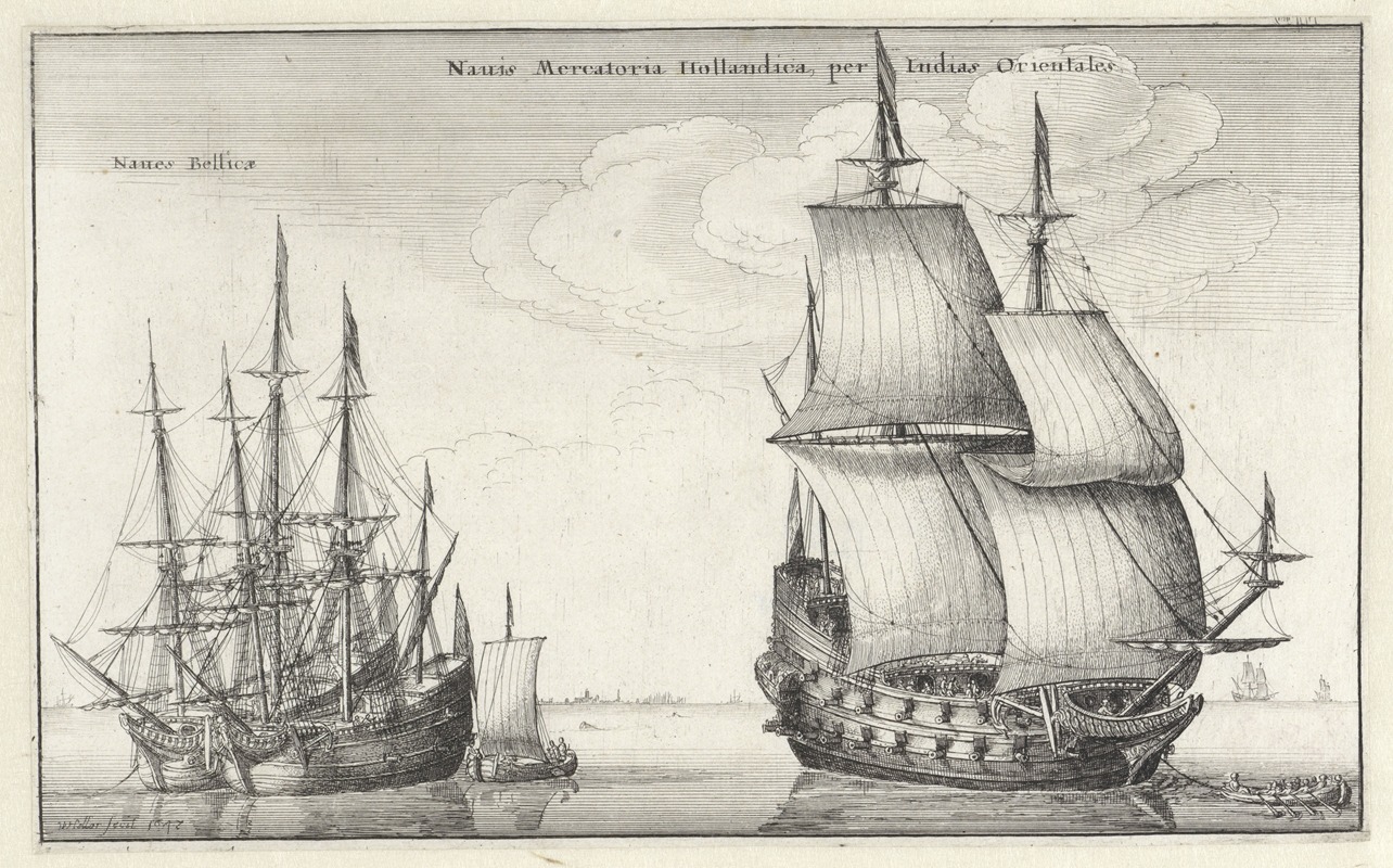 Wenceslaus Hollar - Naues Mercatoriæ Hollandicæ per Indias Occidentales