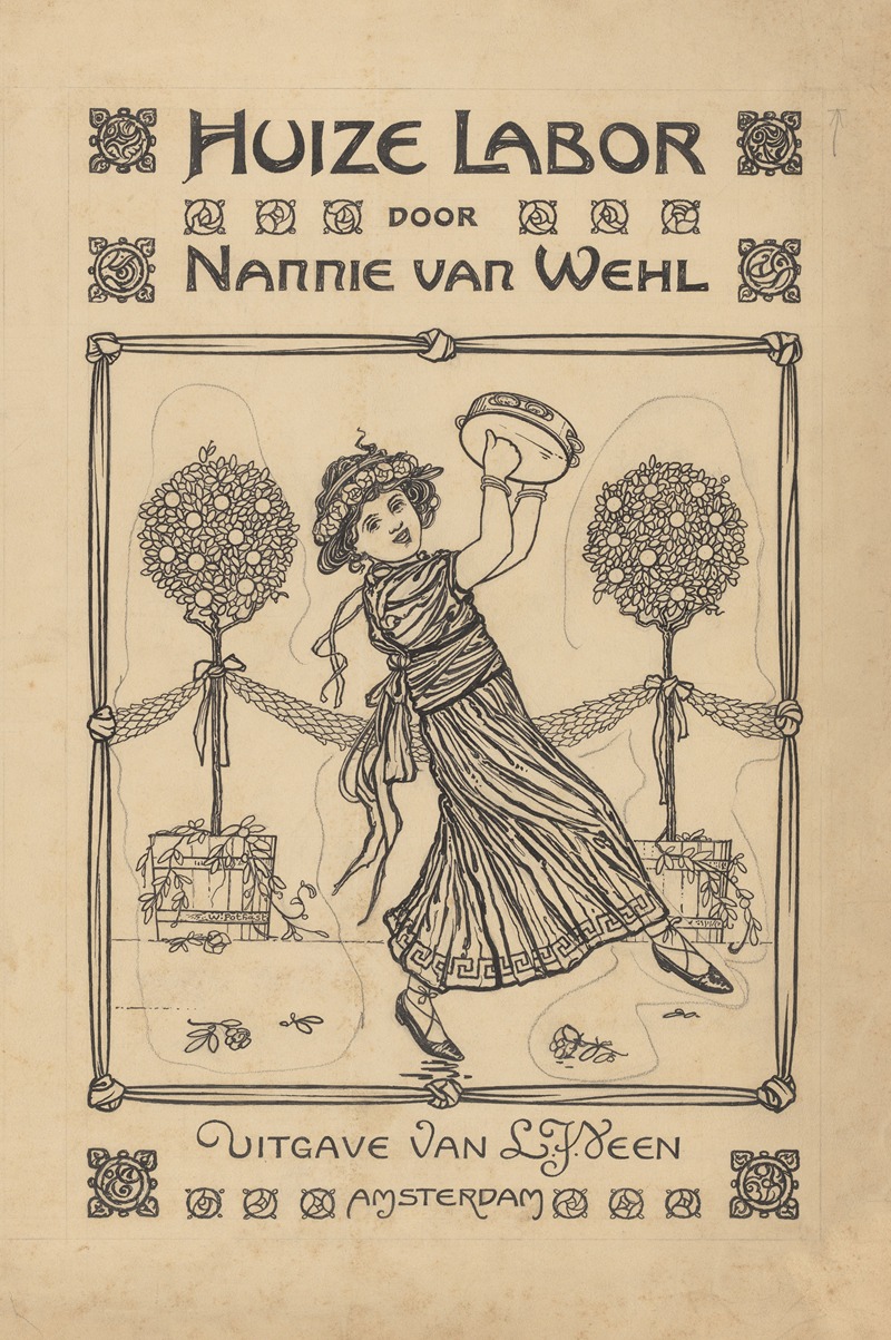 Willem Pothast - Bandontwerp voor Nannie van Wehl, Huize Labor, 1910