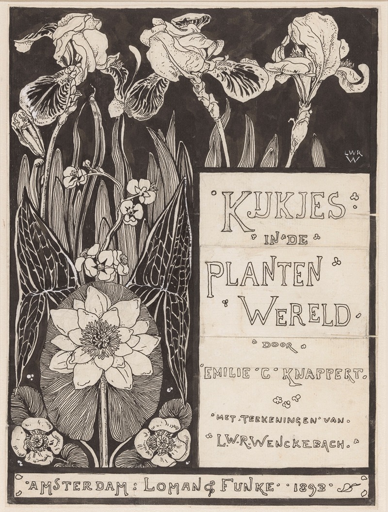 Willem Wenckebach - Bandontwerp voor Knappert, Emilie C. Kijkjes in de plantenwereld, 1893