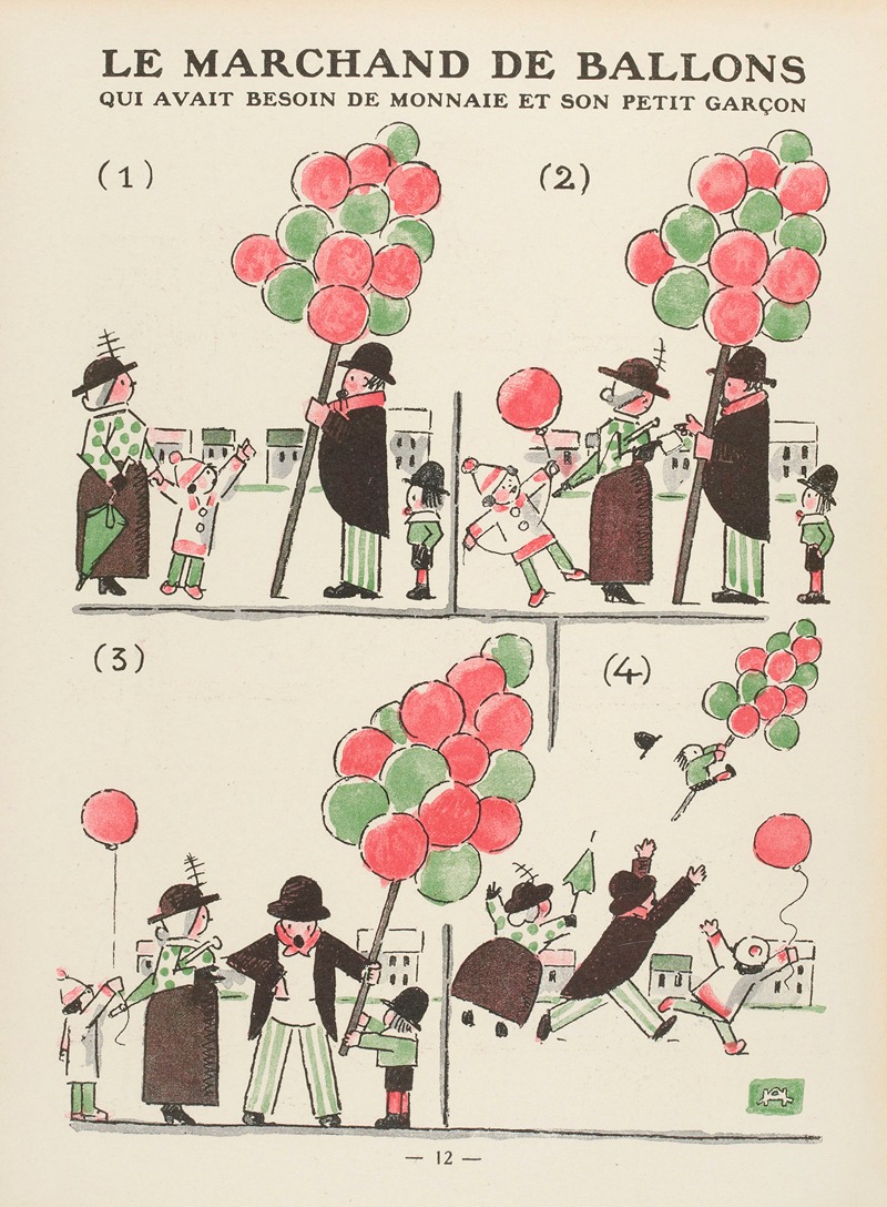 André Hellé - Le marchand de ballons qui avait besoin de monnaie et son petit garqon