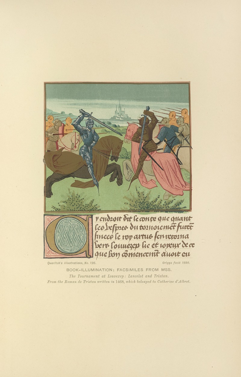 Bernard Quaritch - The Tournament at Louvezep; Lancelot and Tristan