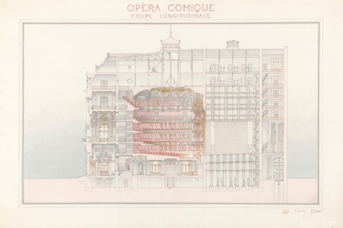Edouard Larché - Opéra-Comique – Coupe longitudinale