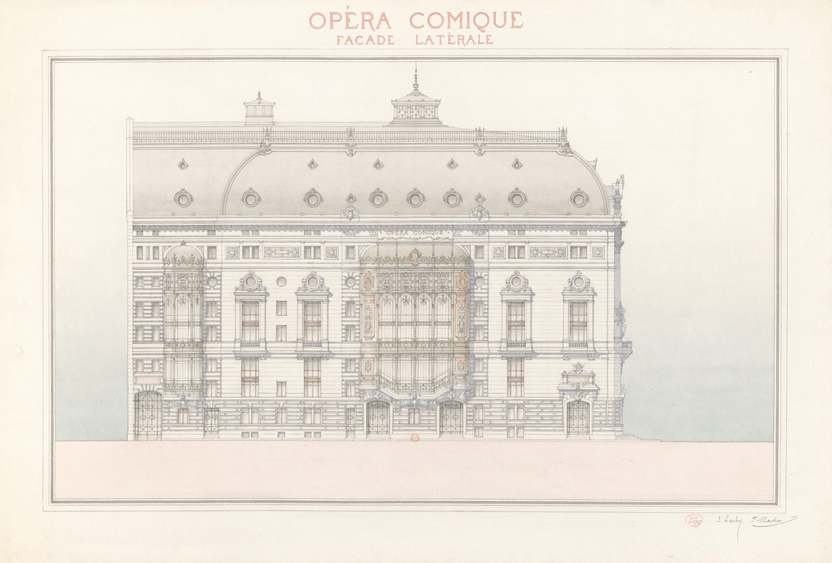 Edouard Larché - Opéra-Comique – Façade laterale