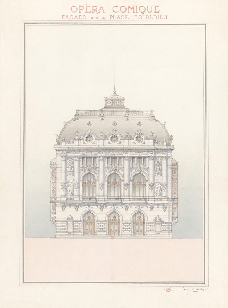 Edouard Larché - Opéra-Comique – Façade sur la Place Boieldieu