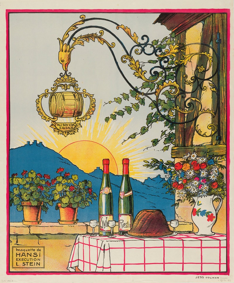 Hansi - Au bon vin d’Alsace – maquette de Hansi