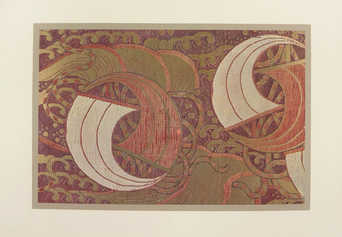 Maurice Pillard Verneuil - Vagues et vaisseaux stylisés