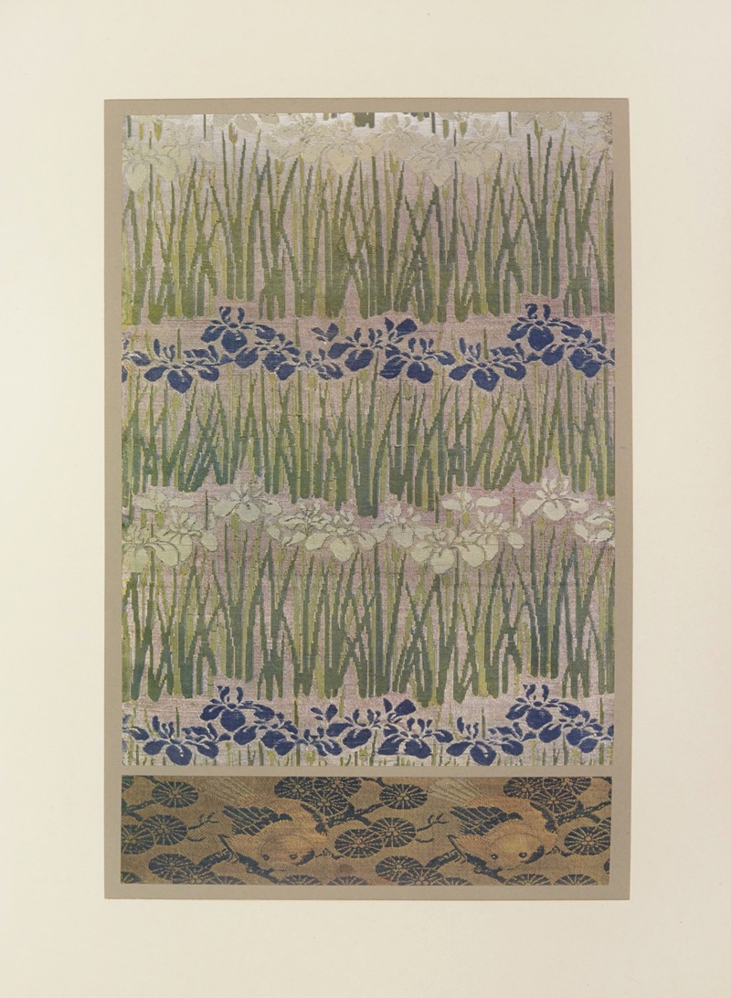 Maurice Pillard Verneuil - Iris bleus et blancs ; oiseaux dans les prés