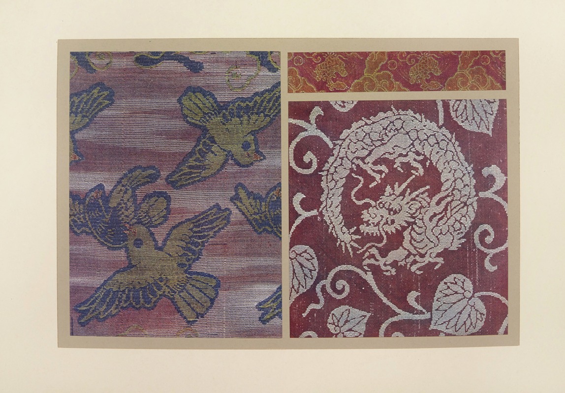 Maurice Pillard Verneuil - Oiseaux au vol ; ornements ; dragon et feuillage
