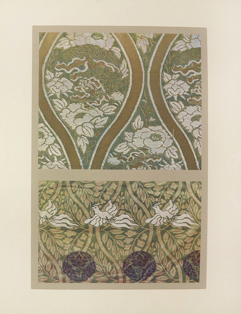 Maurice Pillard Verneuil - Dragons et pivoines ; feuillages et oiseaux au vol