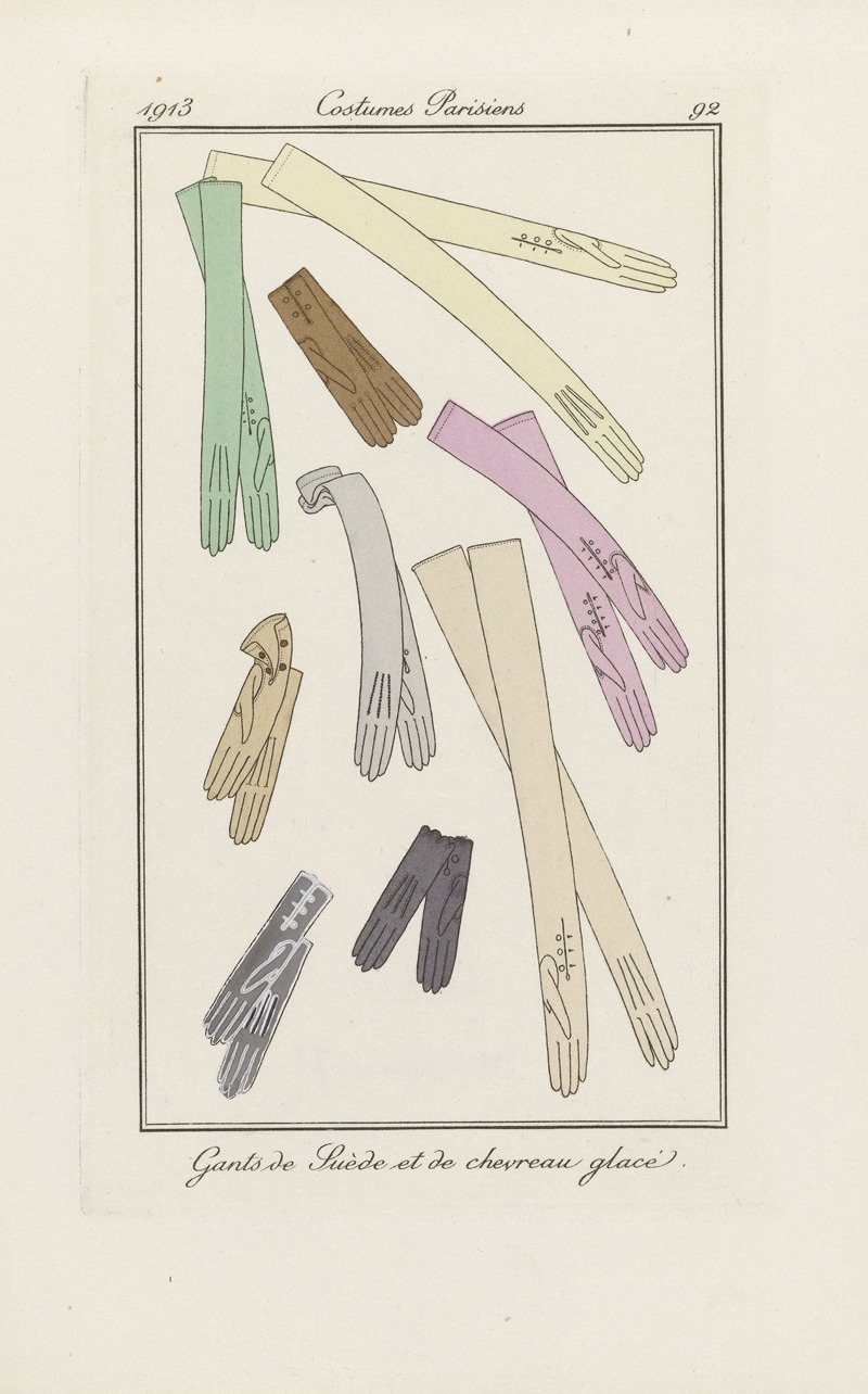 Anonymous - Journal des Dames et des Modes – Gants de Suède et de chevreau glacé