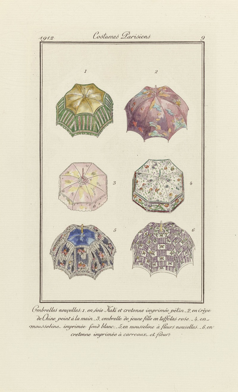 Anonymous - Journal des Dames et des Modes – Ombrelles nouvelles