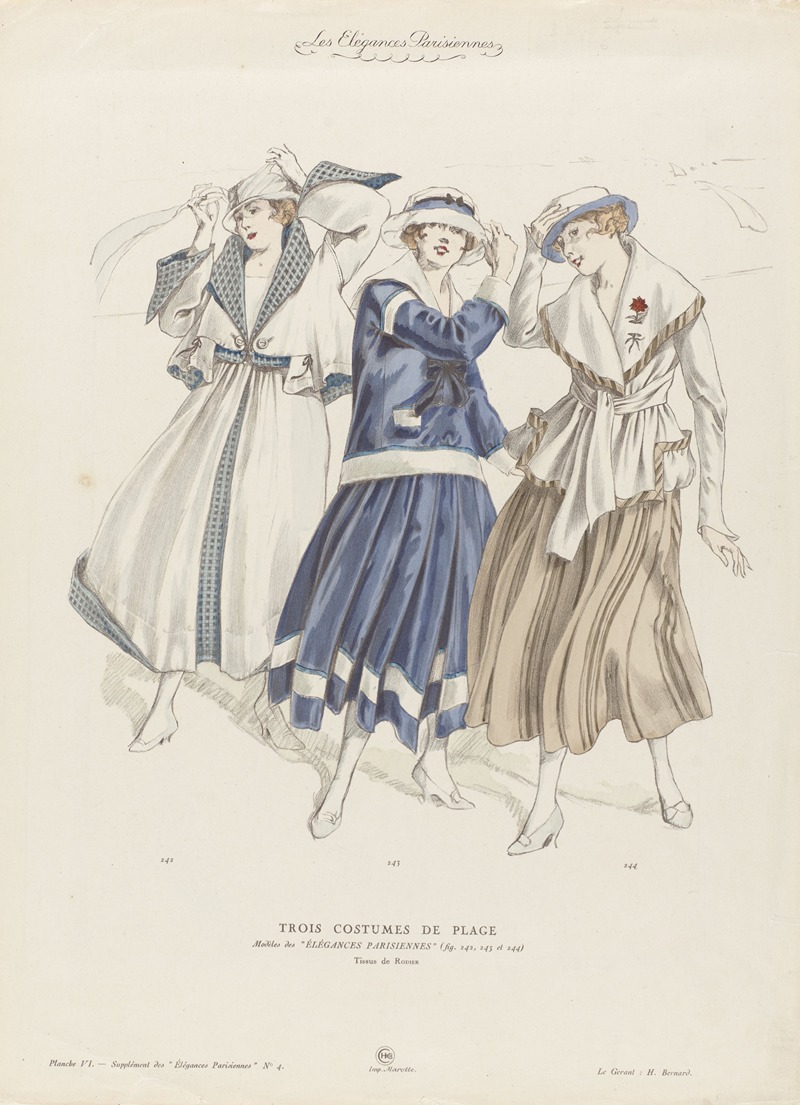 Anonymous - Les Élégances Parisiennes – TROIS COSTUMES DE PLAG