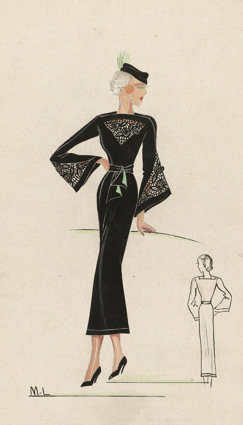 Anonymous - Woman in black dress