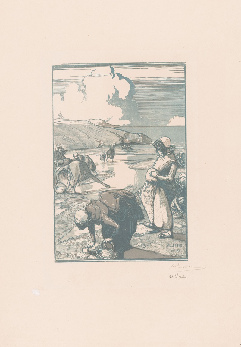 Auguste Lepère - Pêcheuses de pignons