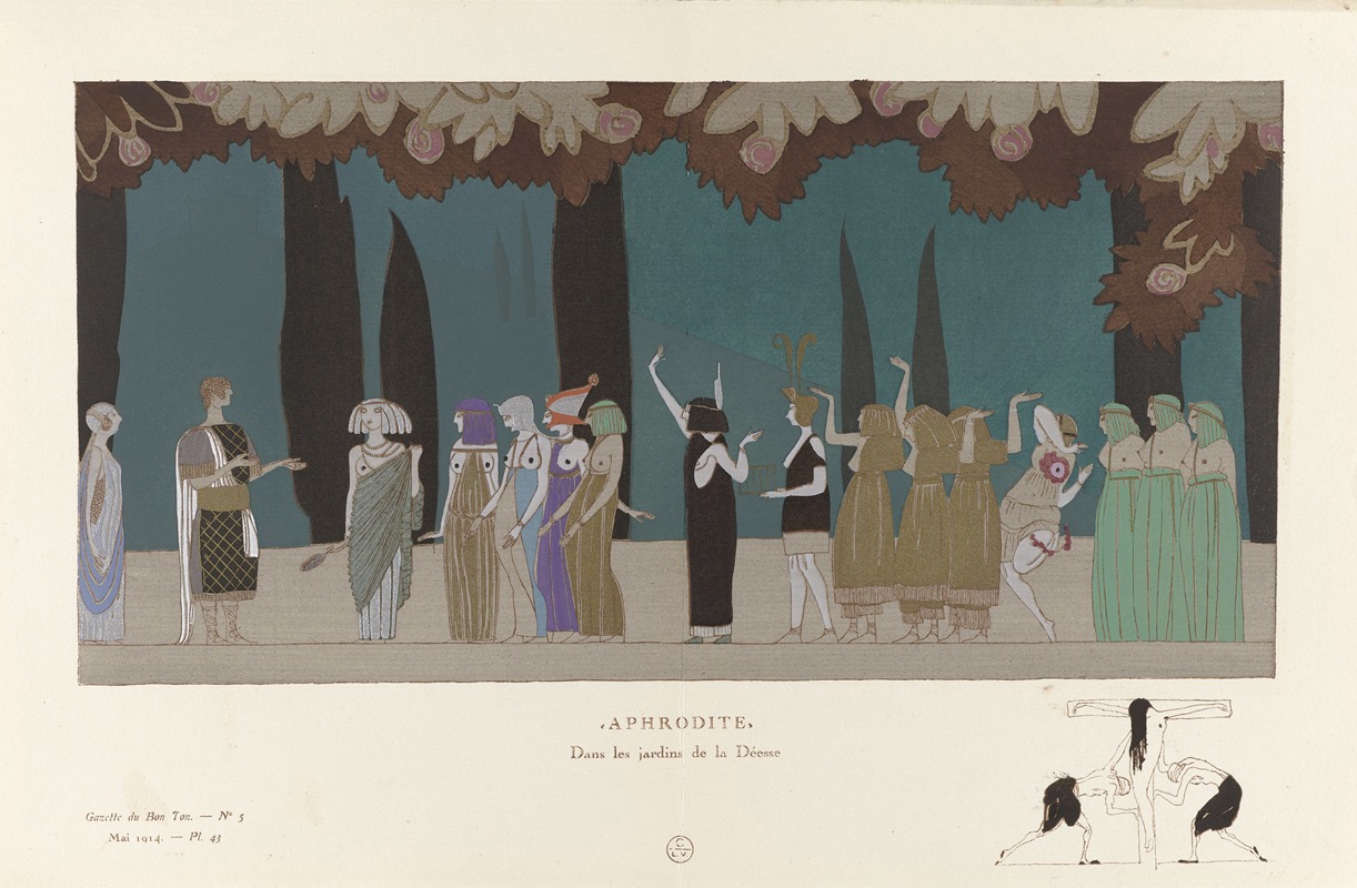 Charles Martin - Aphrodite Dans les jardins de la Déesse