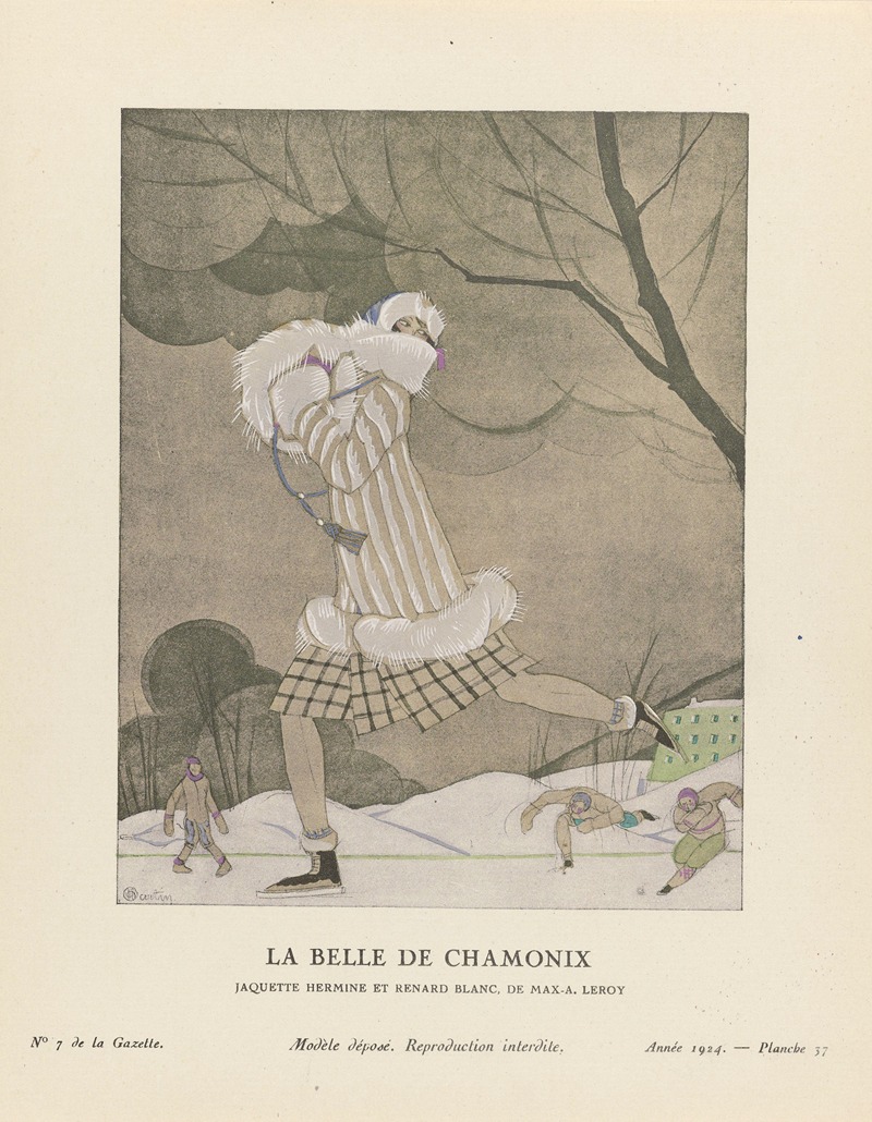 Charles Martin - La Belle de chamonix Jaquette hermine et renard blanc, de Max-A. Leroy