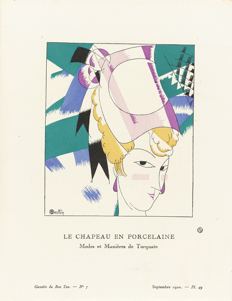 Charles Martin - Le chapeau en porcelaine Modes et Manières de Torquate