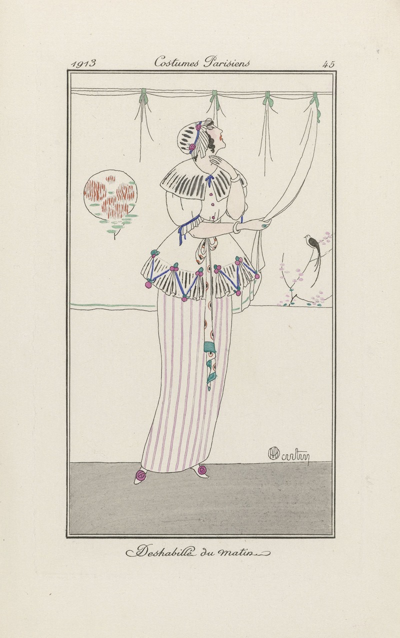 Charles Martin - Journal des Dames et des Modes – Deshabillé du matin