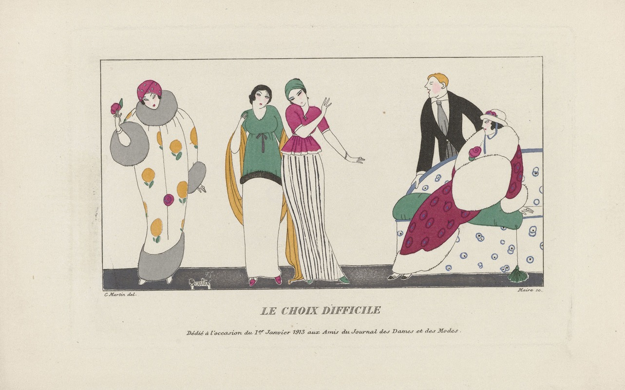 Charles Martin - Journal des Dames et des Modes – Le Choix difficile