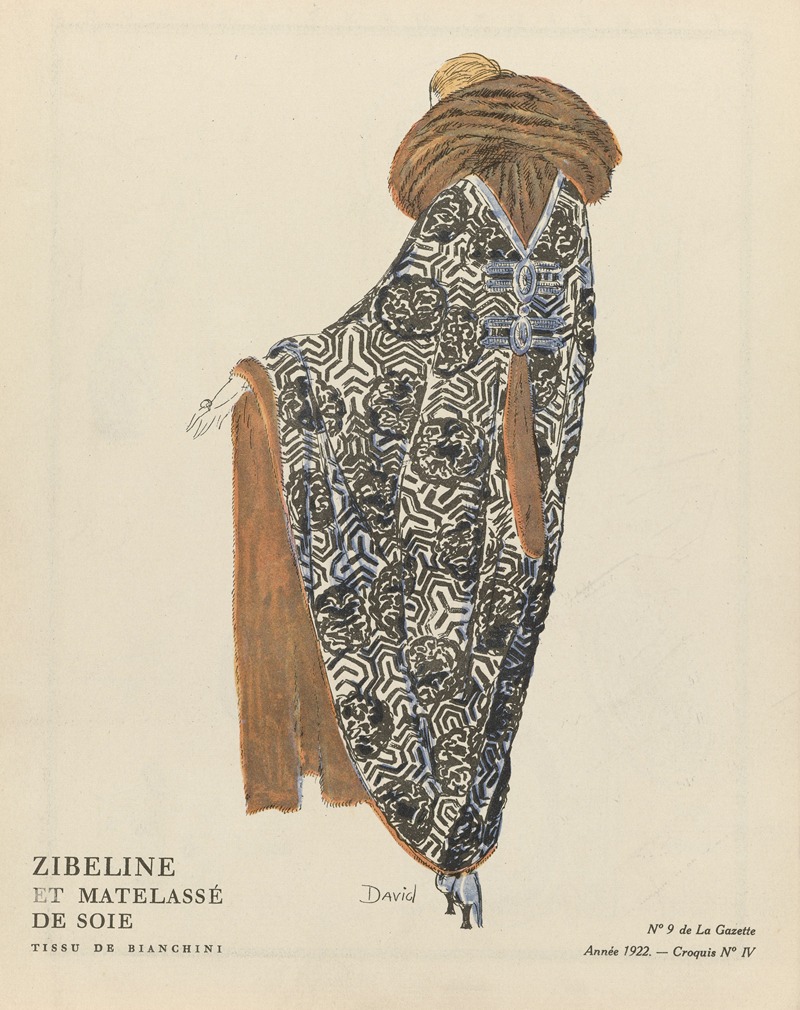 David - Zibeline et matelassé de soie, Tissu de Bianchini