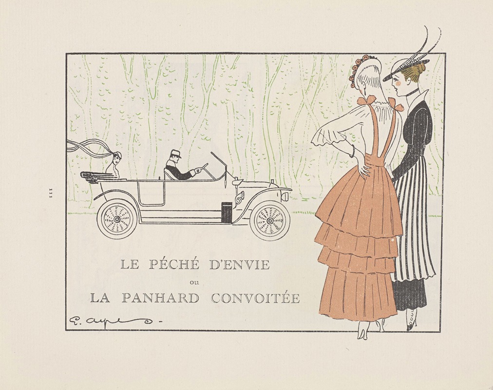 E. Ayres - Gazette du Bon Ton – Le Péché d’Envie ou La Panhard Convoitée
