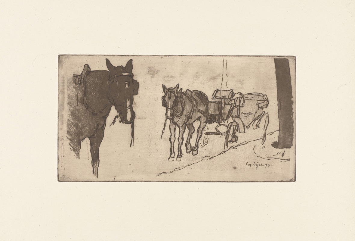 Eugène Béjot - Station de fiacre