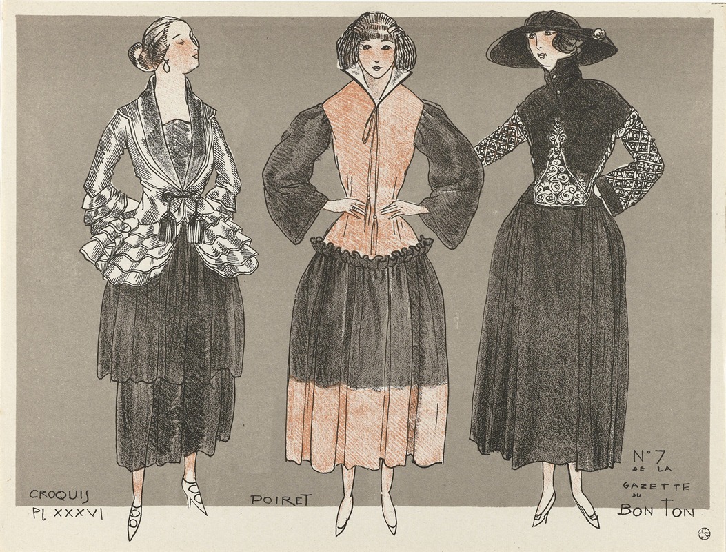 Fernand Siméon - Croquis Pl. XXXVI Poiret
