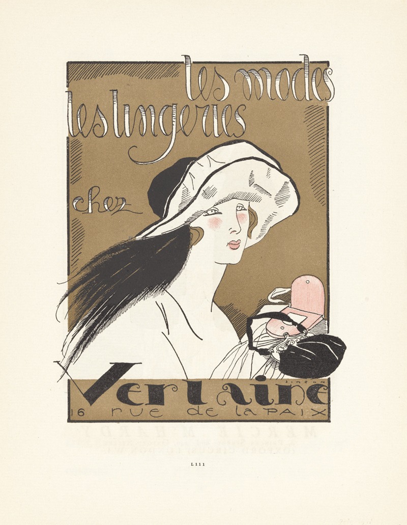 Fernand Siméon - Les modes, les lingeries chez Verlaine