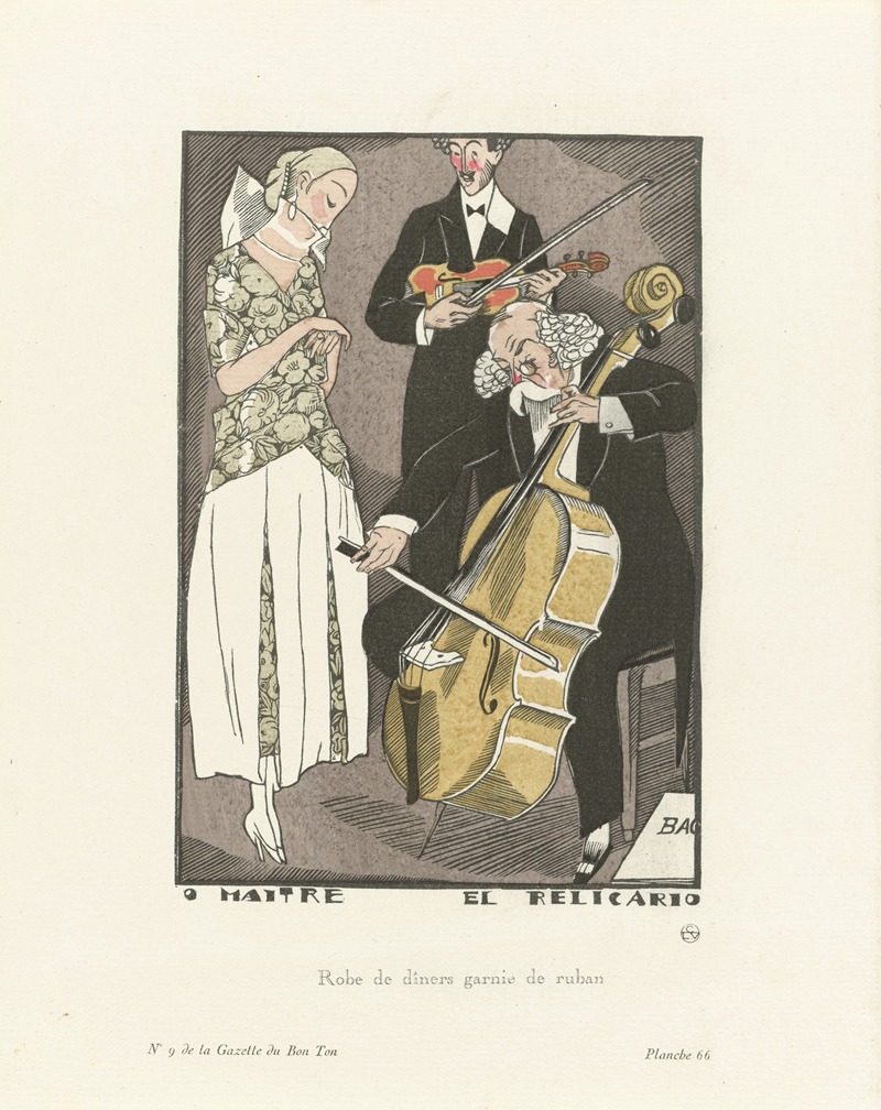 Fernand Siméon - O Maitre el Relicario Robe de dîners garnie de ruban